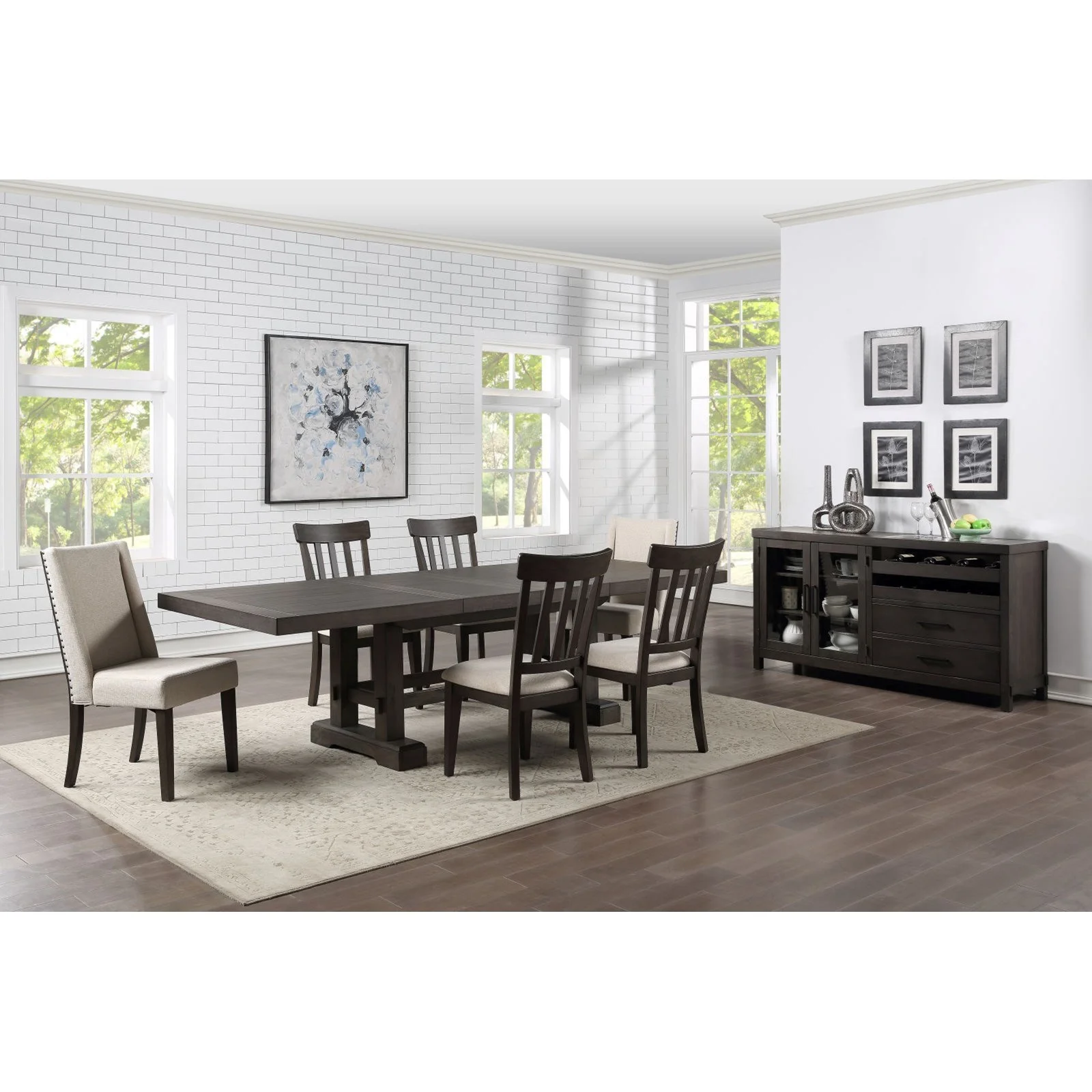 Steve Silver Napa 396450024 10 Piece Dining Room Group Sam Levitz